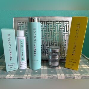 Trinny London Skincare Set with Silver Bag